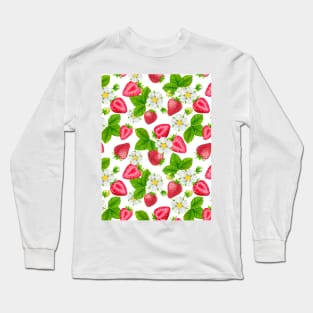 Red Strawberries Long Sleeve T-Shirt